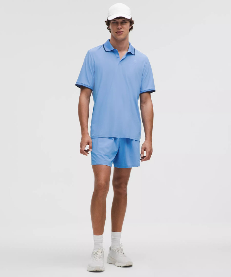 lululemon UV-Protective Striped Mesh Tennis Polo Shirt outlook