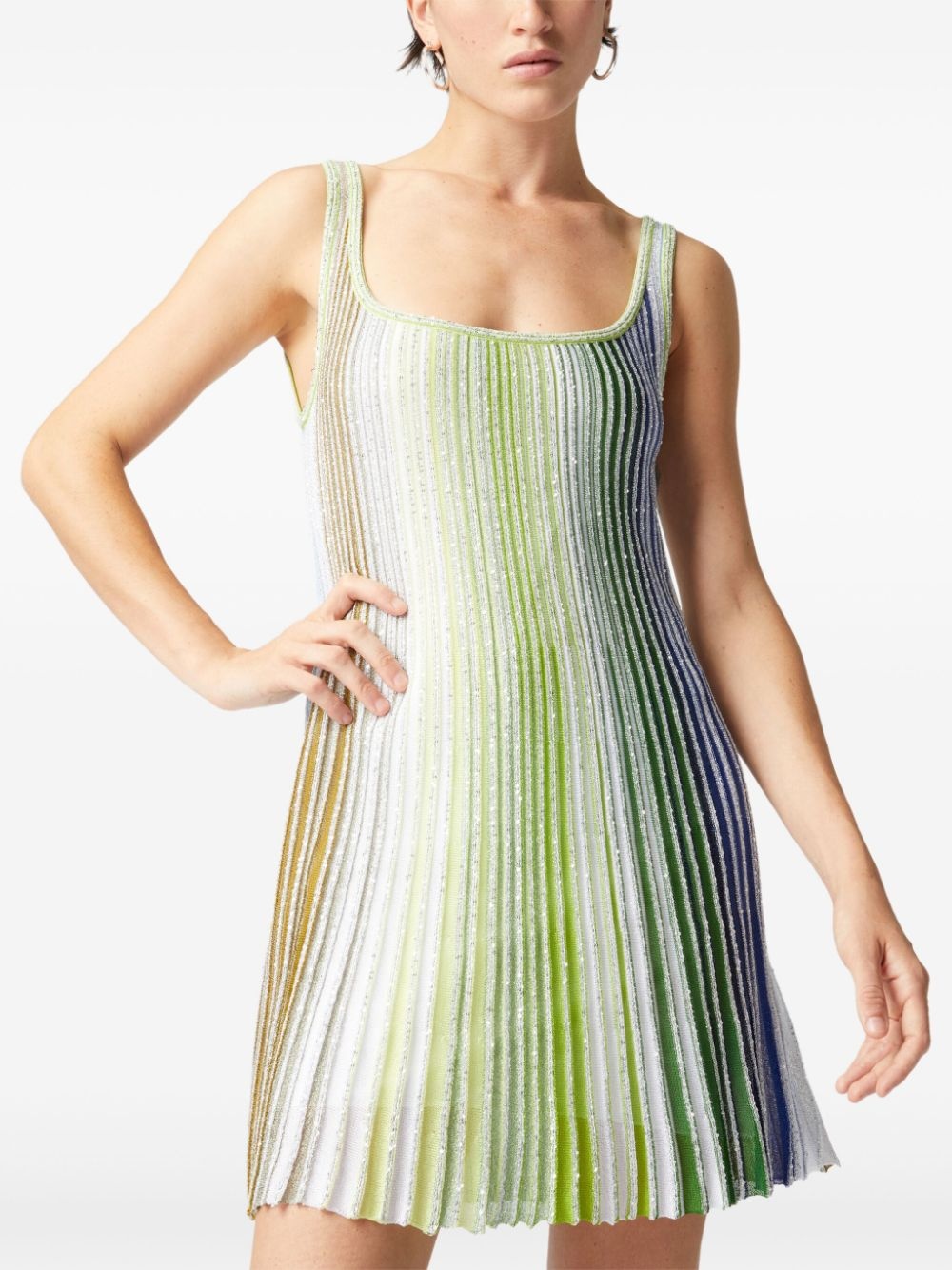 plissé mini dress - 4
