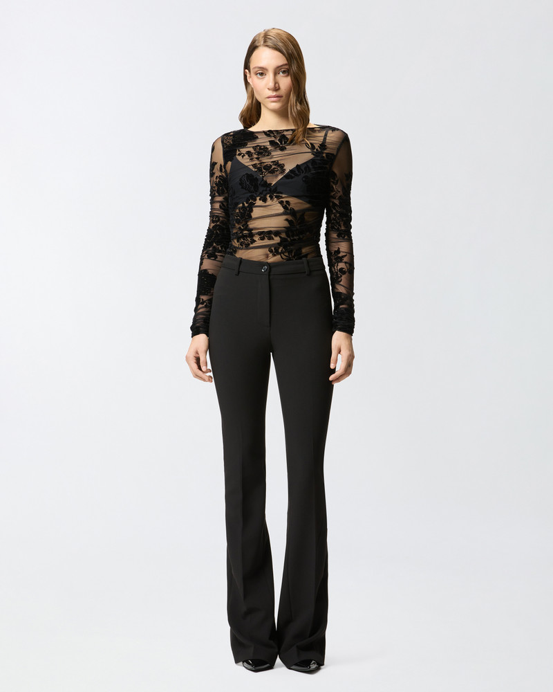 SHEER FLOCK-PRINT SWEATER 3