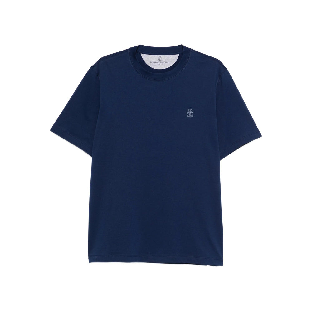 Brunello Cucinelli Blue T-Shirts & Vests - T-Shirts Men - 1
