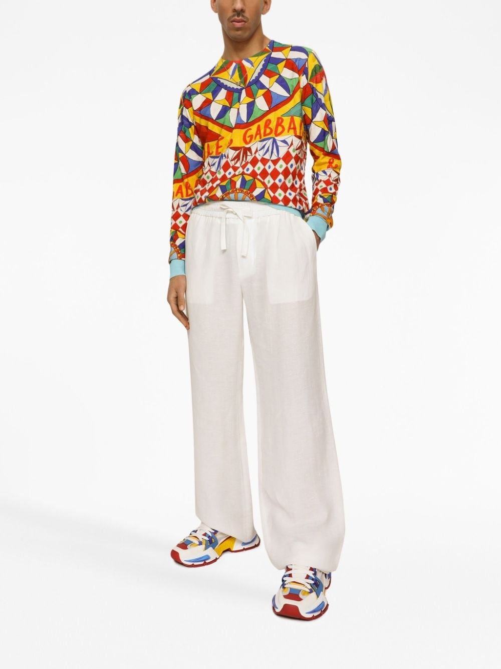 geometric-print silk jumper - 2