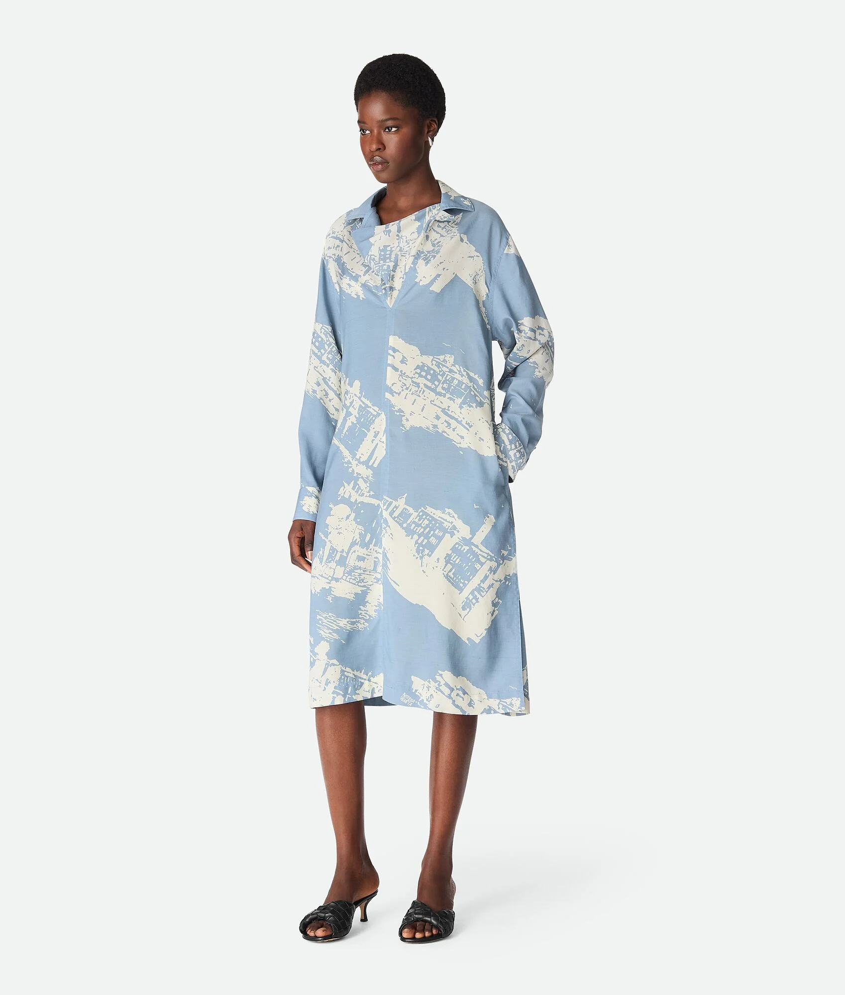 Italian Postcard Silk Dress - 1