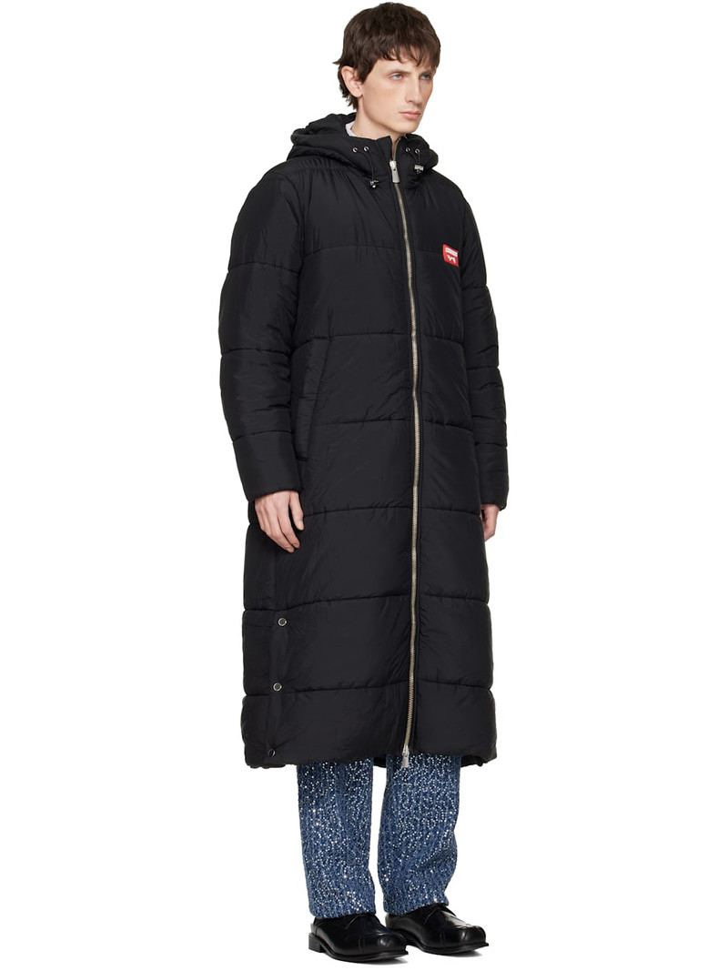 Black Long Bunny Puffer Coat 2