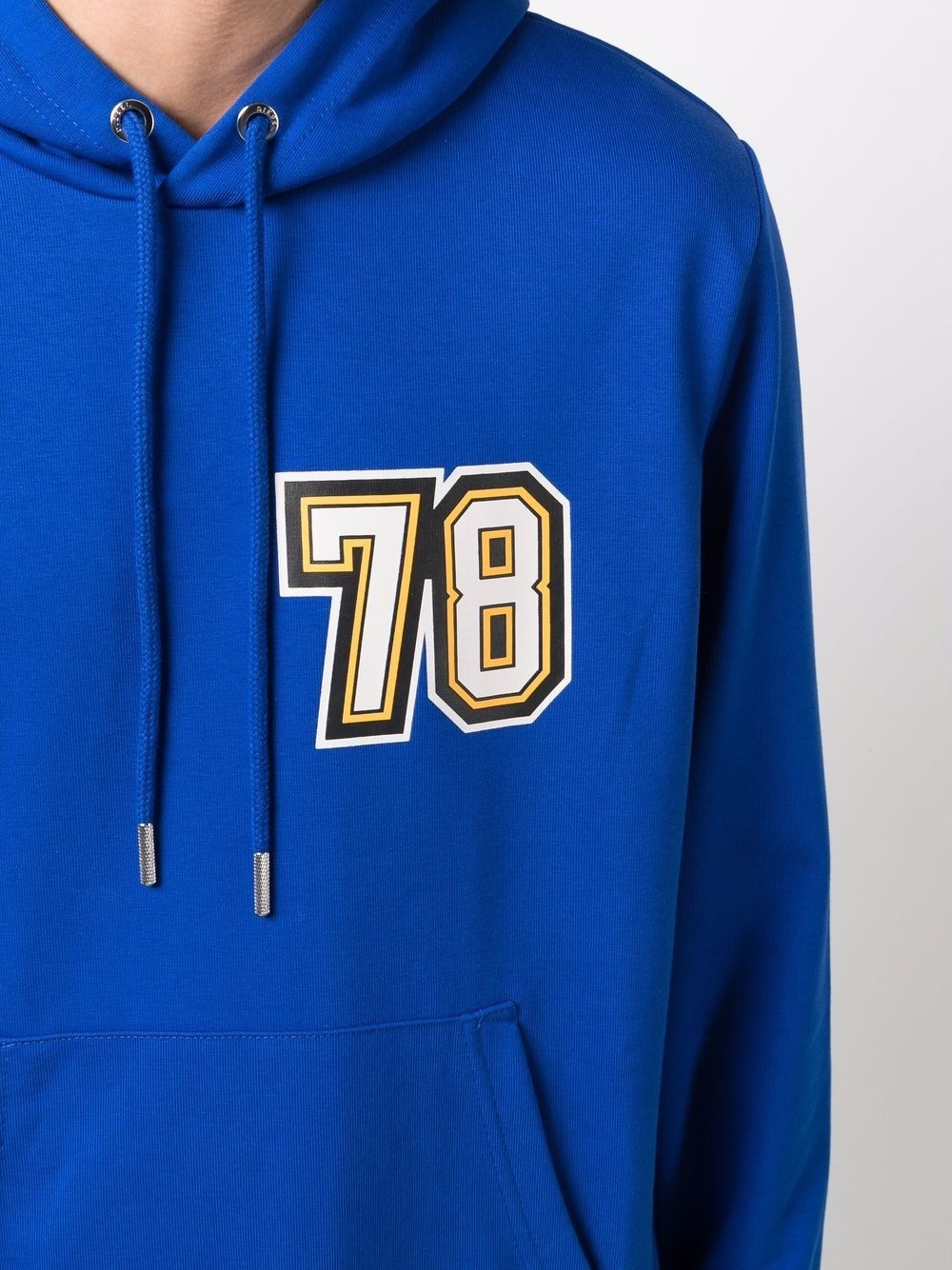 number-print pullover hoodie - 5