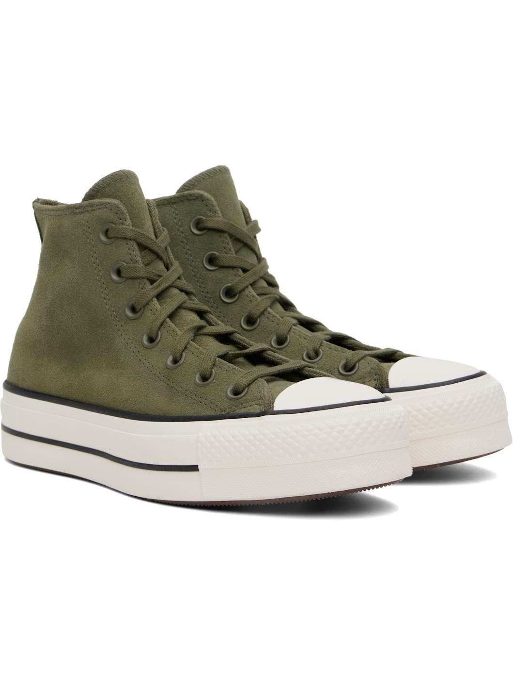 Khaki Chuck Taylor All Star Lift Platform Sneakers - 4