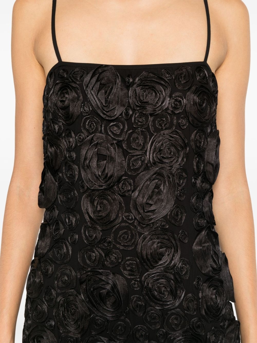 floral-appliqué mini dress - 5