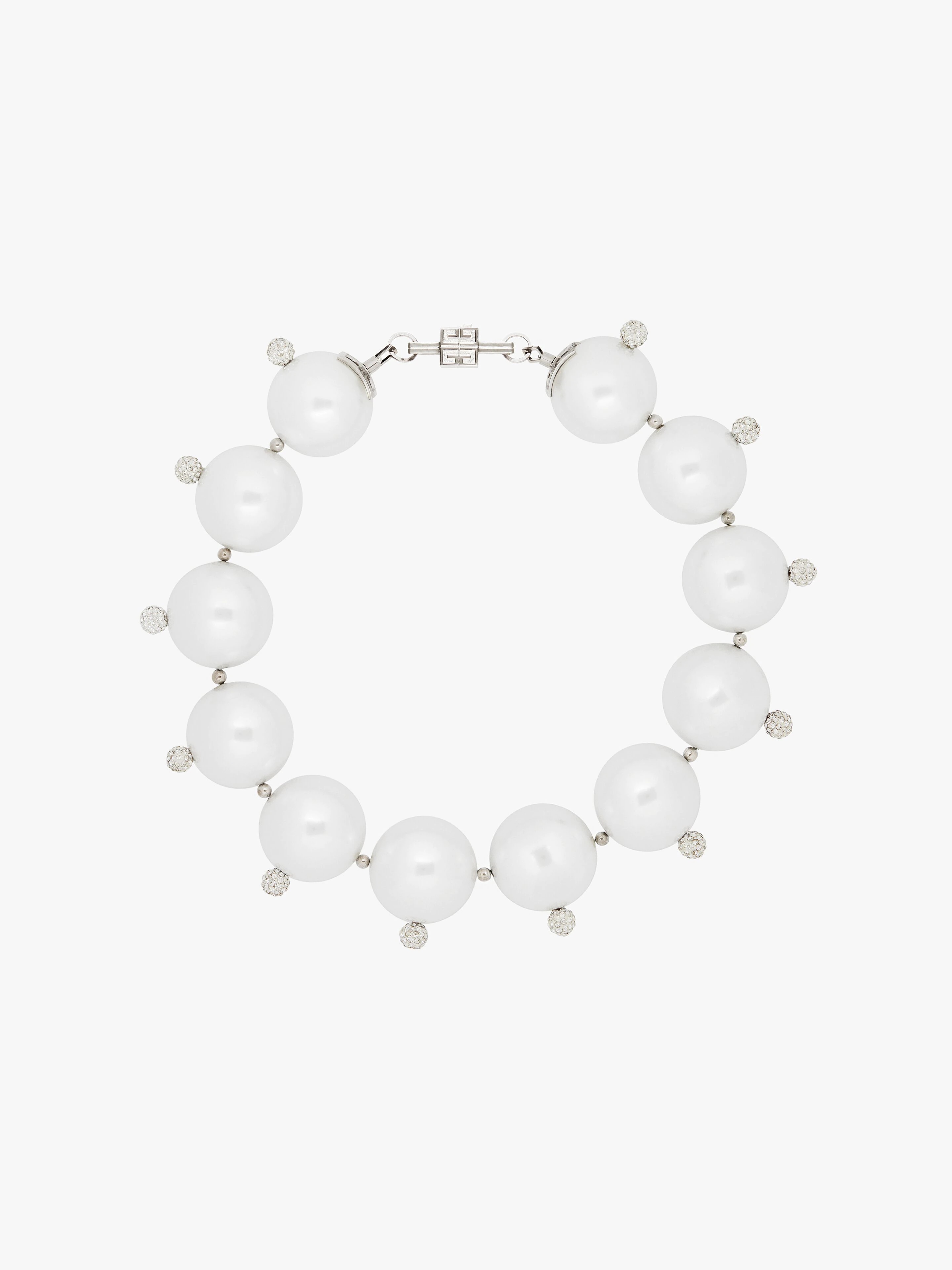 4G PEARL NECKLACE WITH CRYSTALS - 5