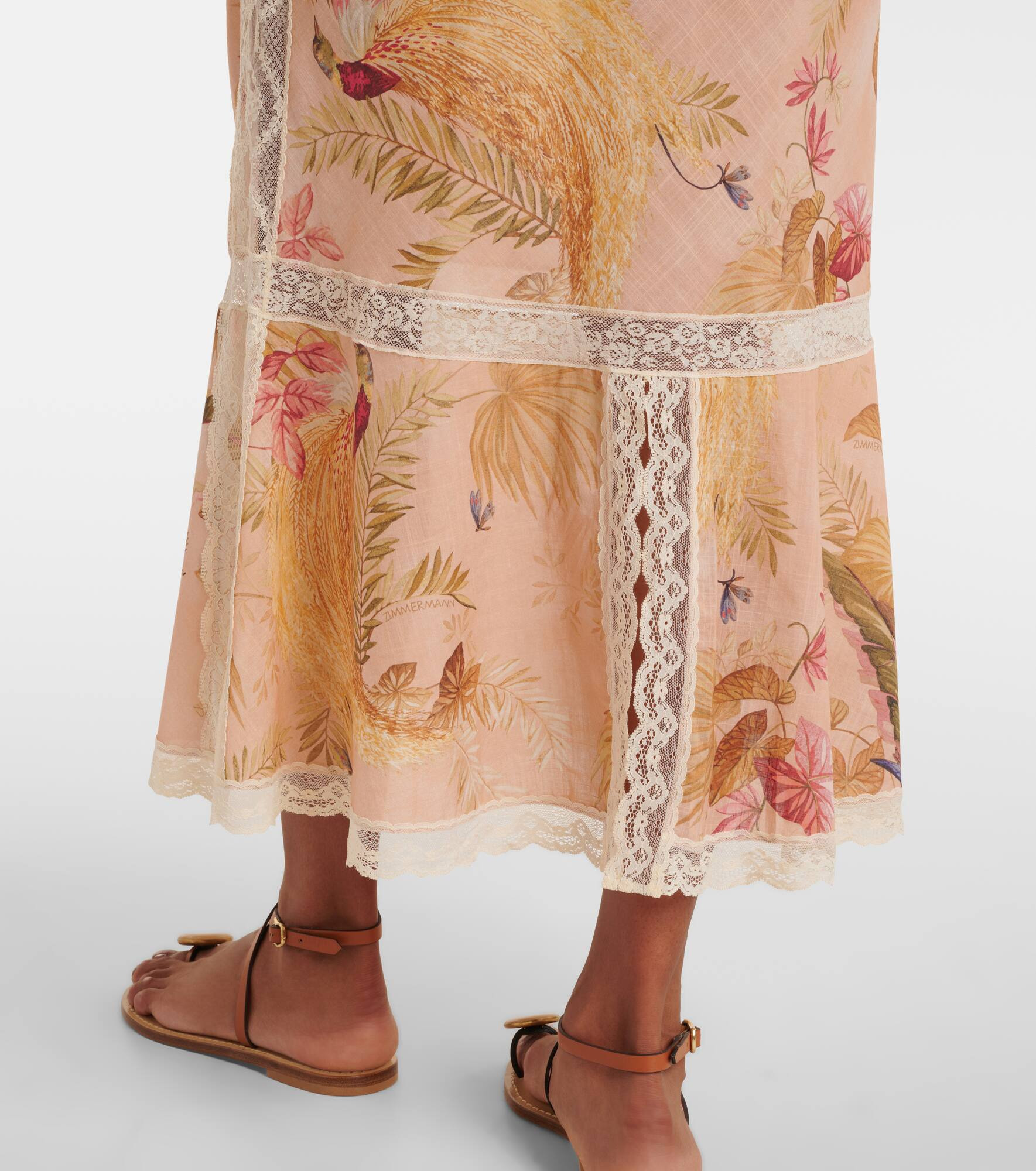 Ascension floral cotton midi dress - 5