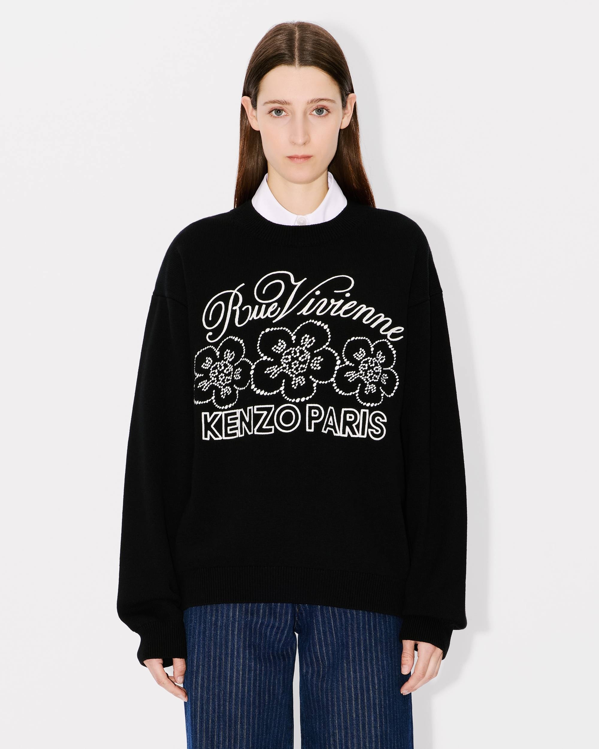 'KENZO Constellation' genderless embroidered jumper in wool and cotton - 3