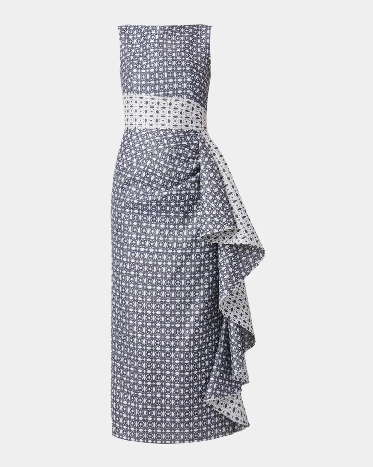 Catherine Draped Jacquard Maxi Dress - 1