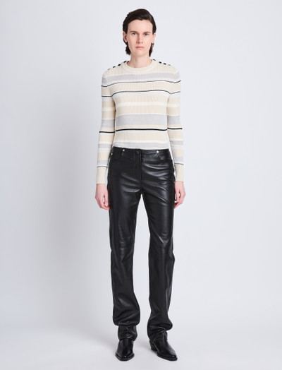 Proenza Schouler Judy Sweater in Textured Striped Knit outlook