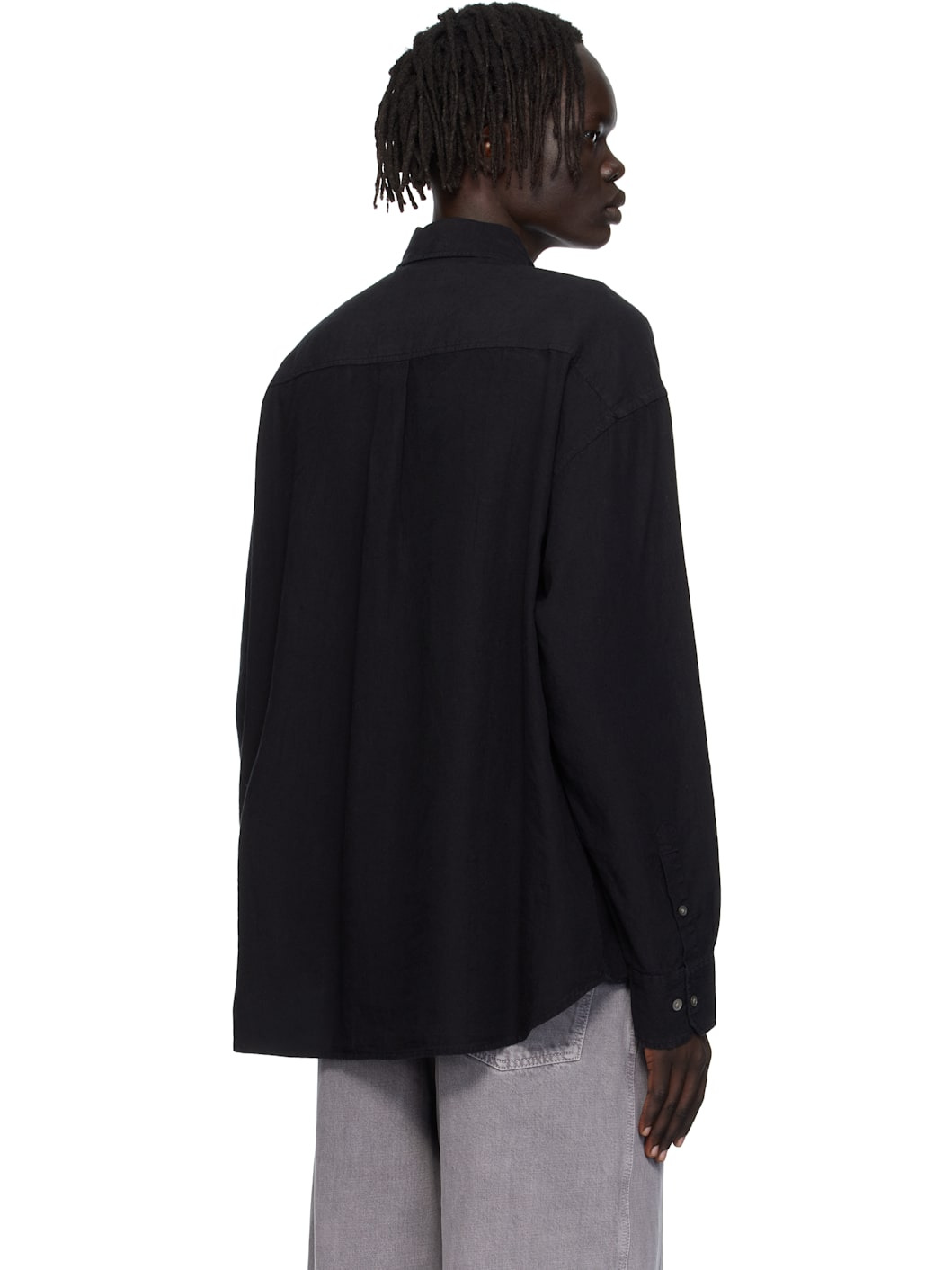 Black Wide Fit Shirt - 3