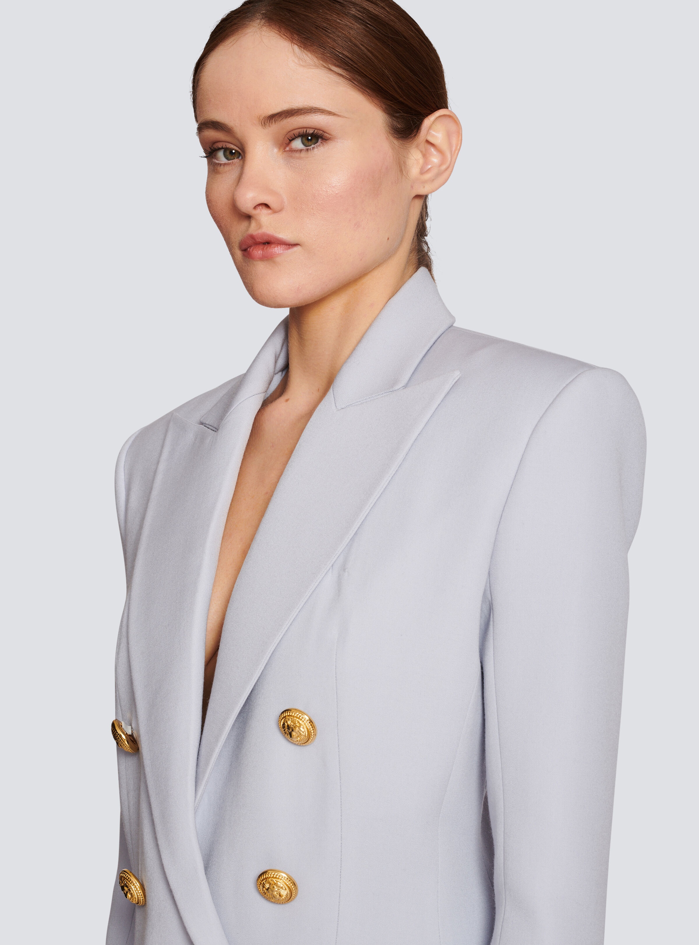Wool double-breasted blazer - 9