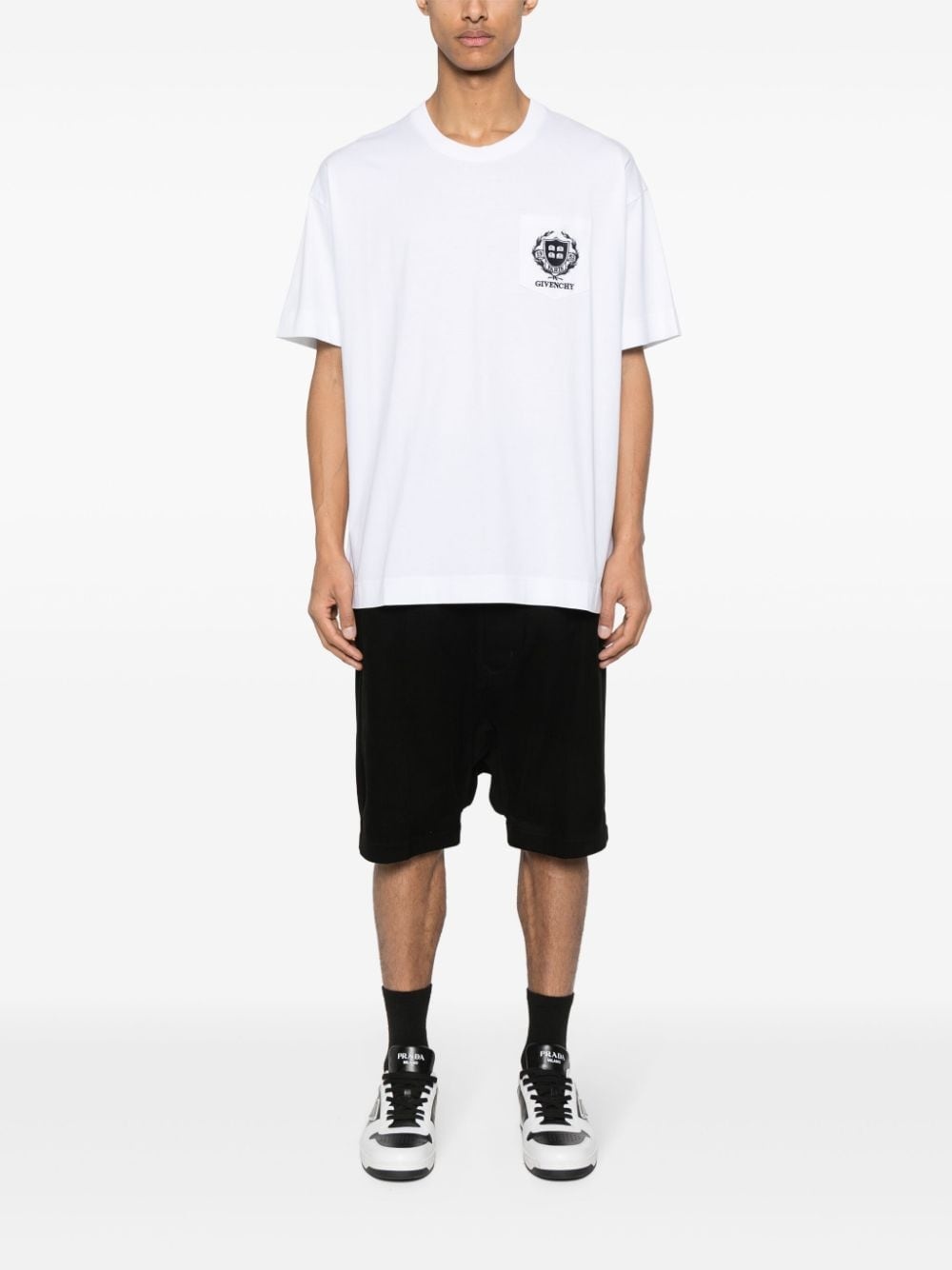 logo-embroidered cotton T-shirt - 2