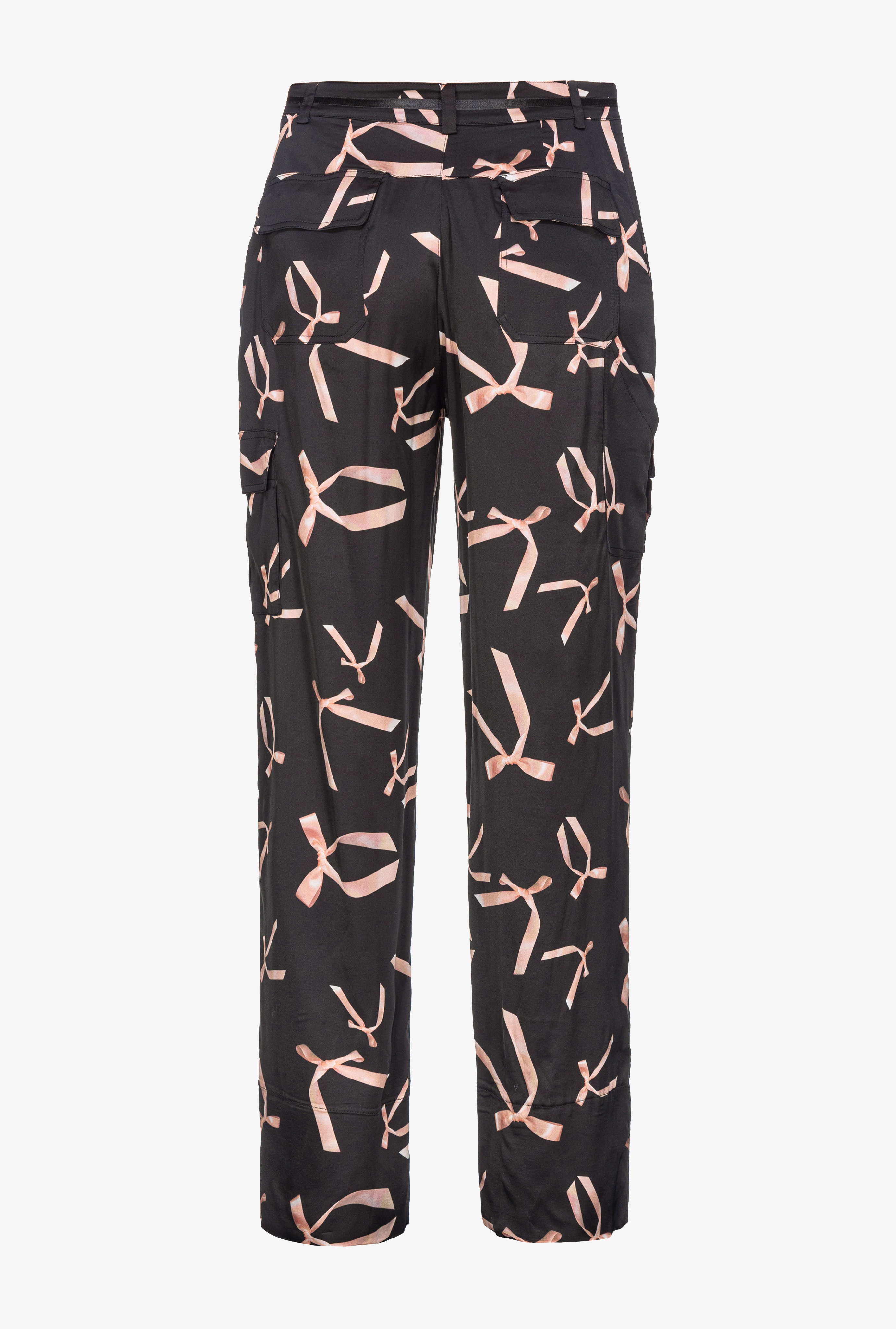 PINKO REIMAGINE BOW-PRINT CARGO TROUSERS BY PATRICK MCDOWELL - 4