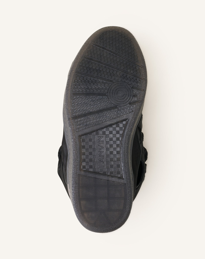 BLACK CURB SNEAKERS IN SATIN 6