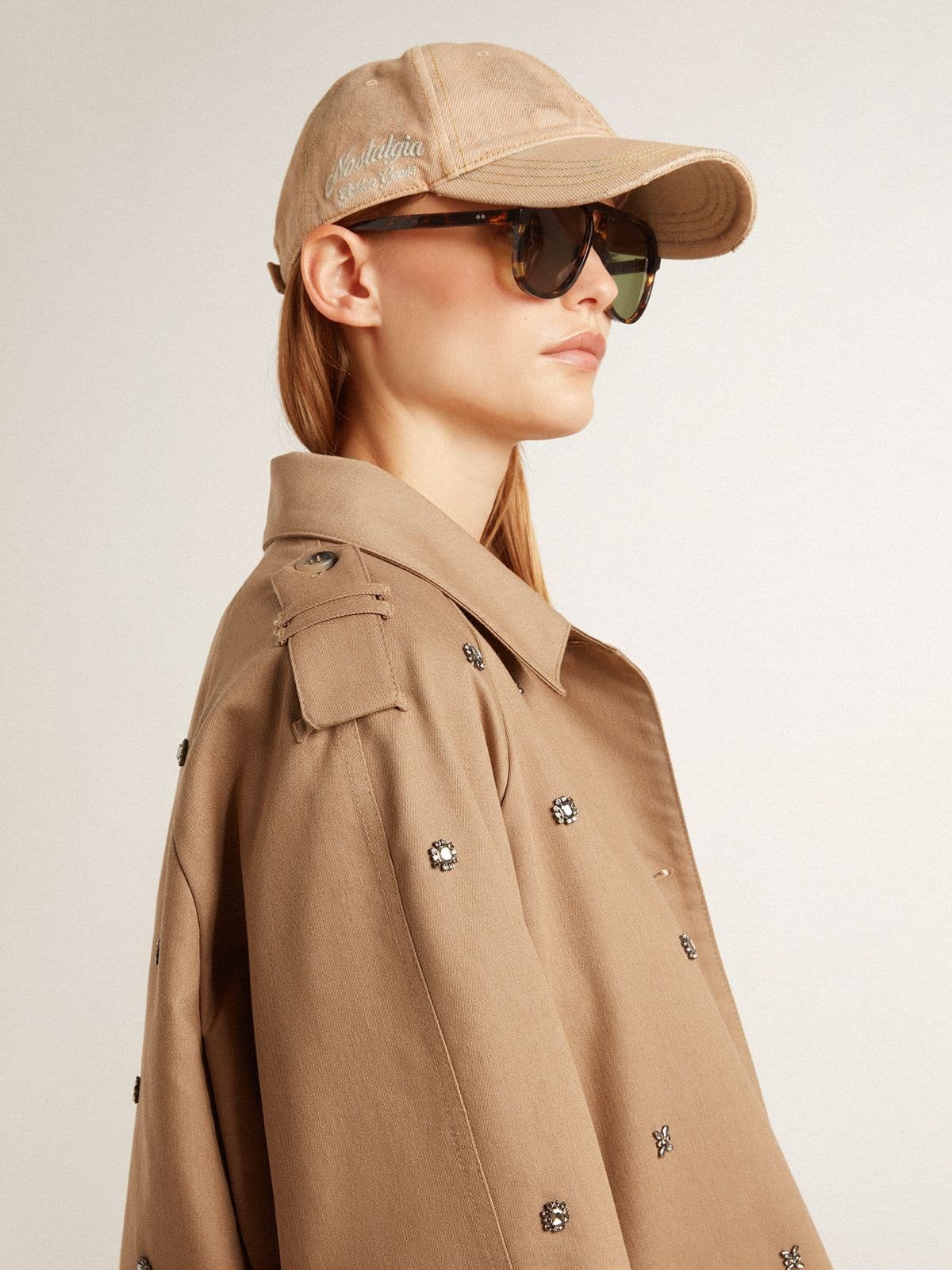 Beige baseball cap with a lived-in finish - 3
