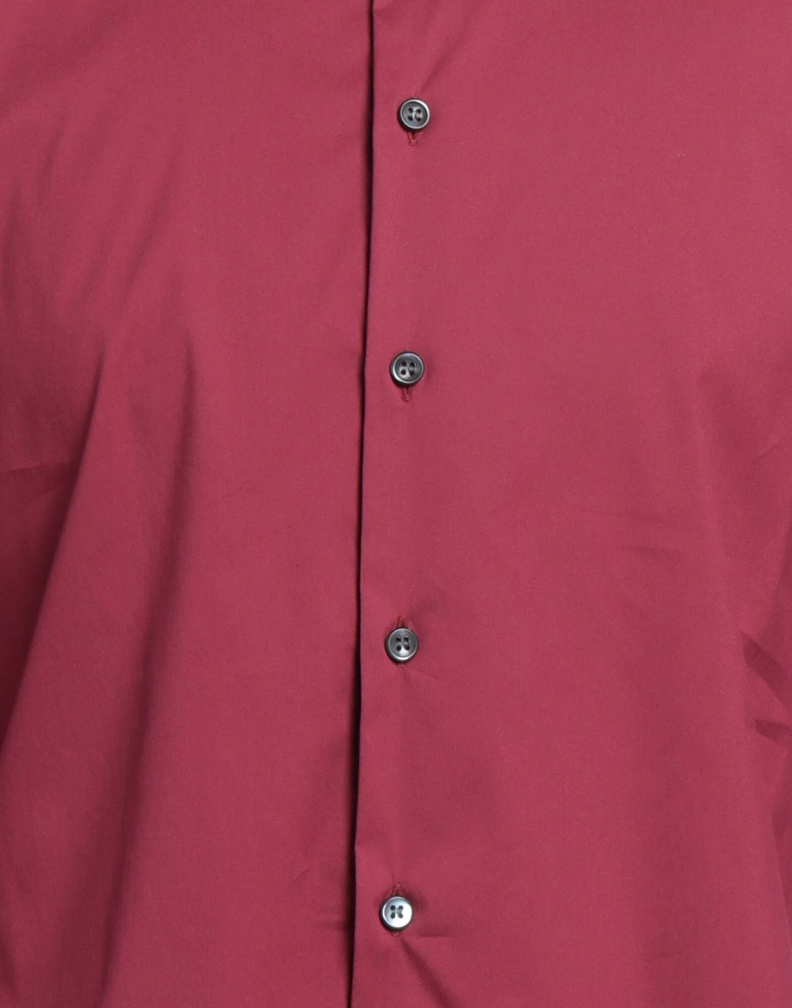 Brick red Men's Solid Color Shirt - 4