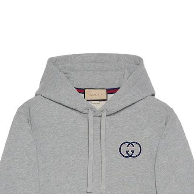 Gucci Cotton Jersey Hooded Sweatshirt 'Grey' 756649-XJFWA-1037 - 5
