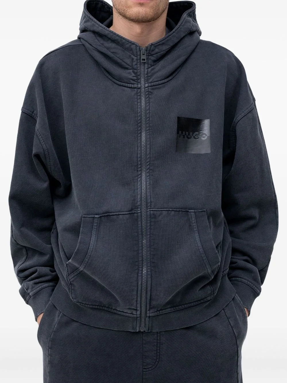 zip-fastening hoodie - 1
