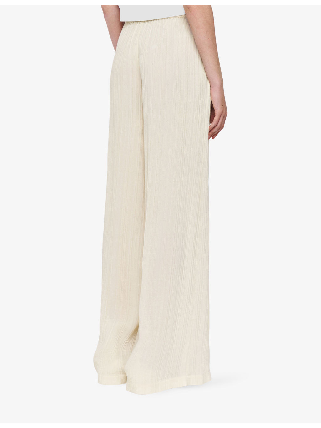Mawn Wide-Leg Mid-Rise Viscose and Silk-Blend Trousers - 3