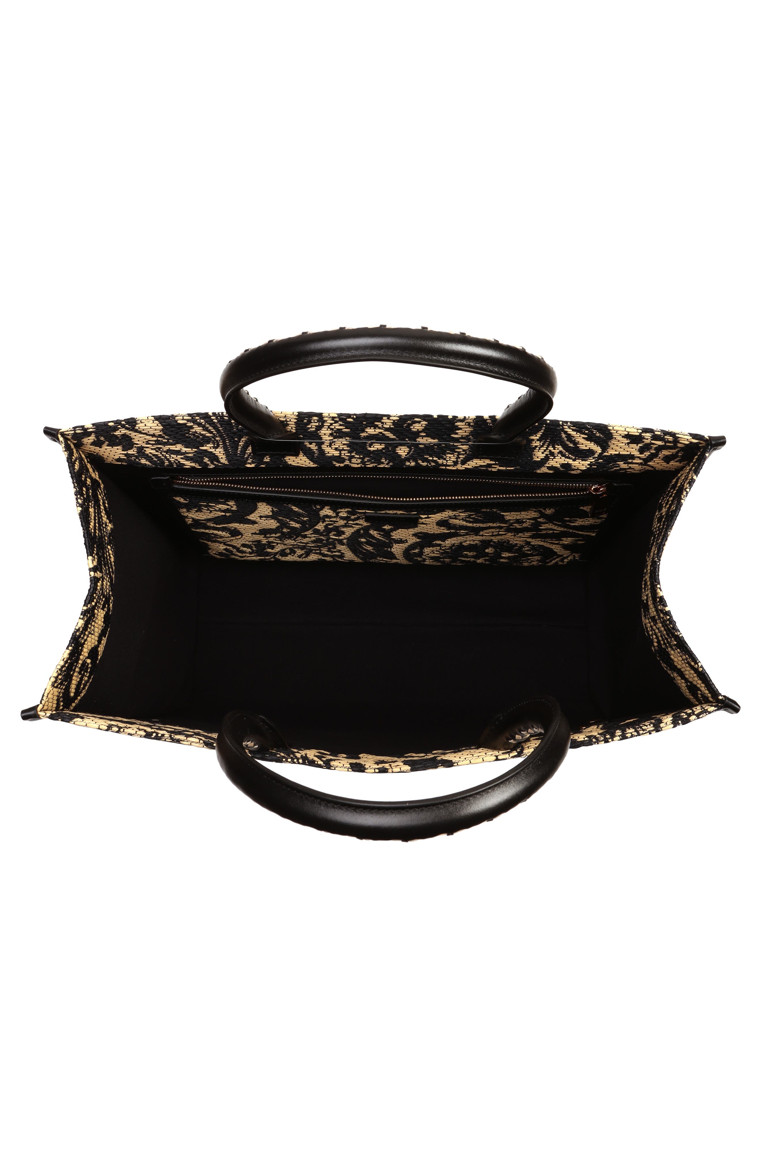 Versace Extra Large Athena Barocco Raffia Tote in Multicolor Black-Versace Gold at Nordstrom - 4