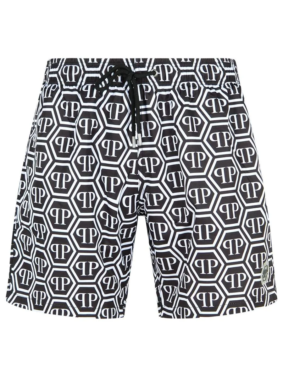 Philipp Plein Black Polyester Swimsuit - 1