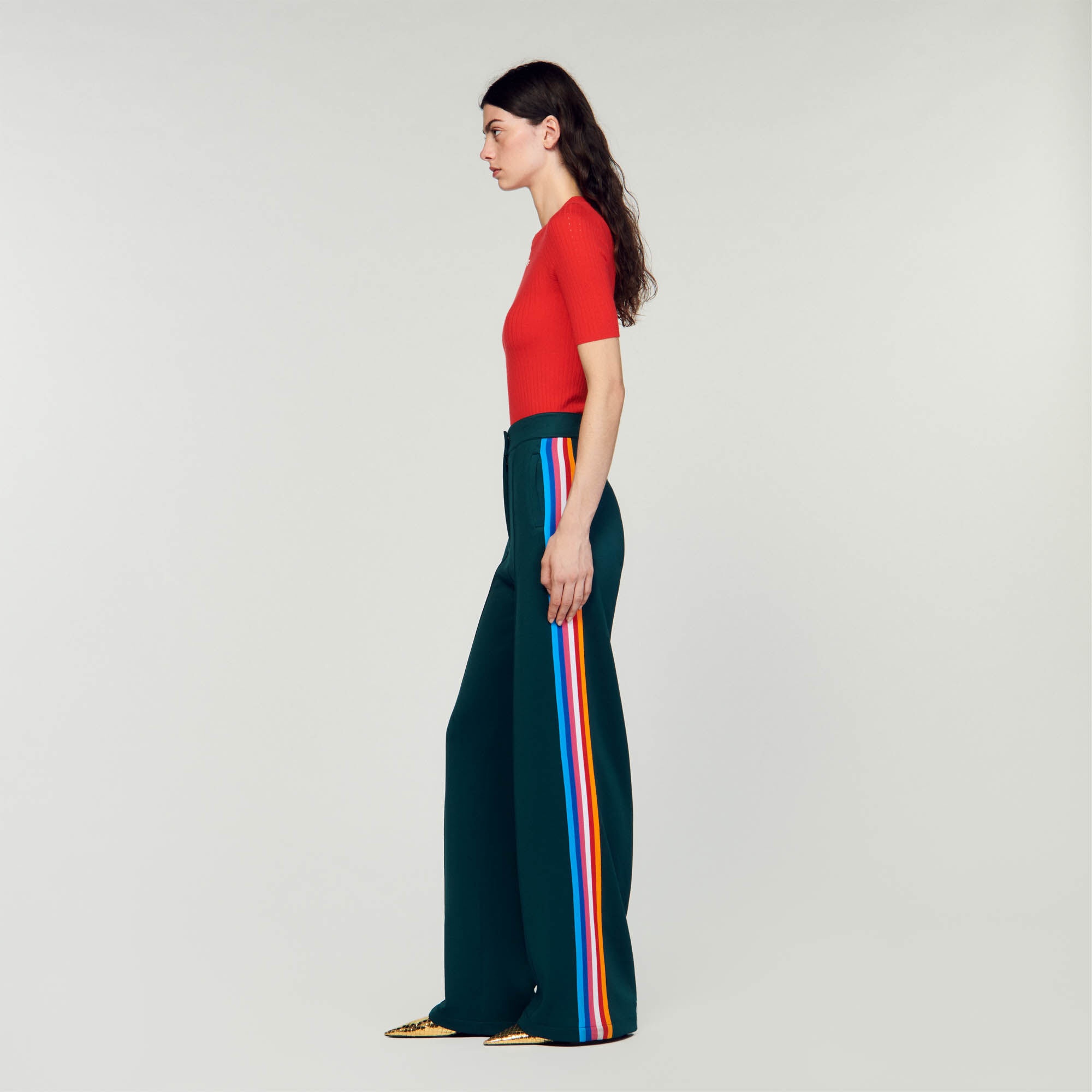 TROUSERS WITH SIDE STRIPES - 7