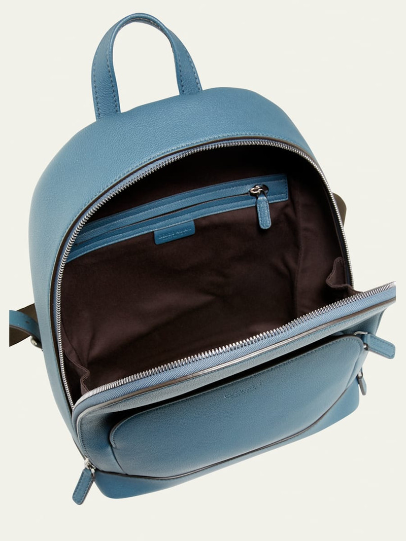 GIORGIO ARMANI Men's Tumbled Calf Leather Backpack outlook