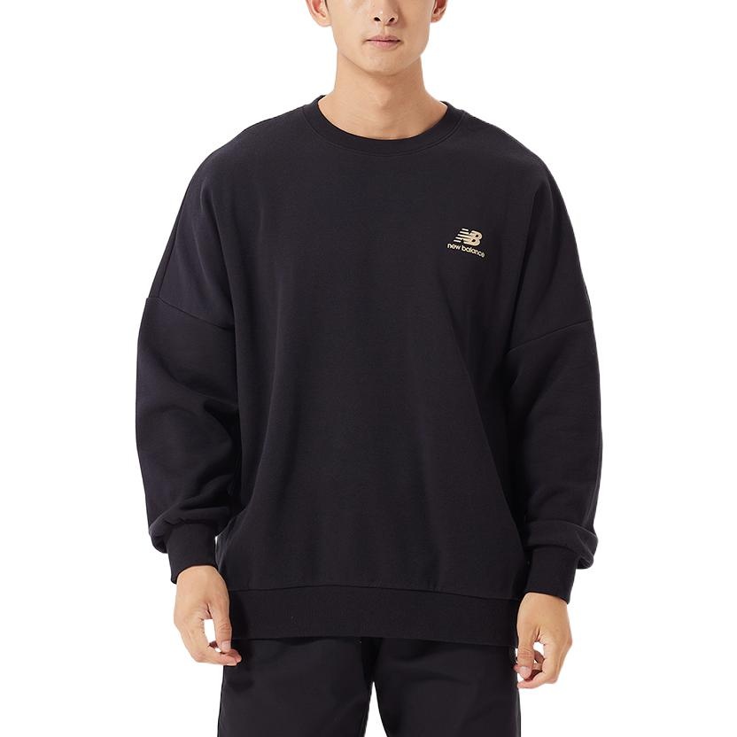 New Balance Sport Logo Print Sweatshirt 'Black' AMT23349-BK - 4