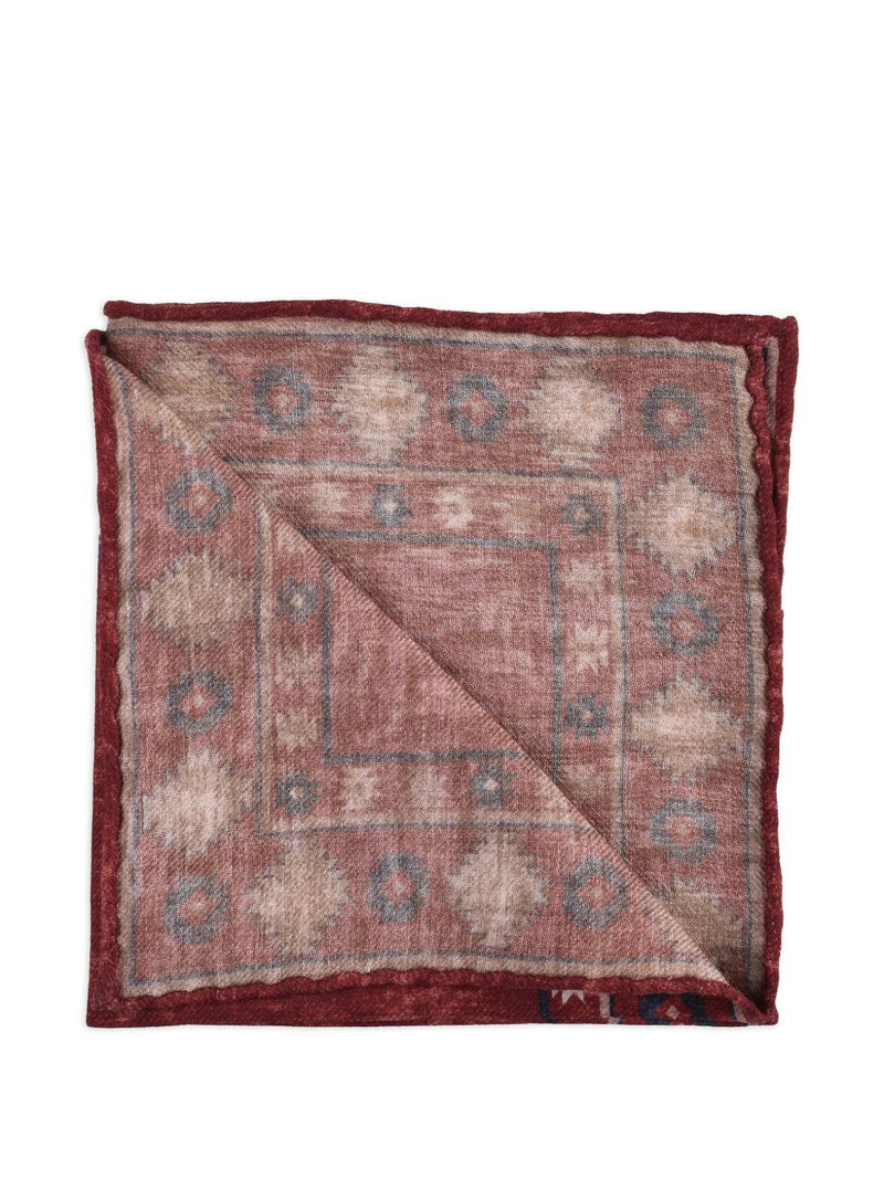 Brunello Cucinelli geometric-border handkerchief outlook