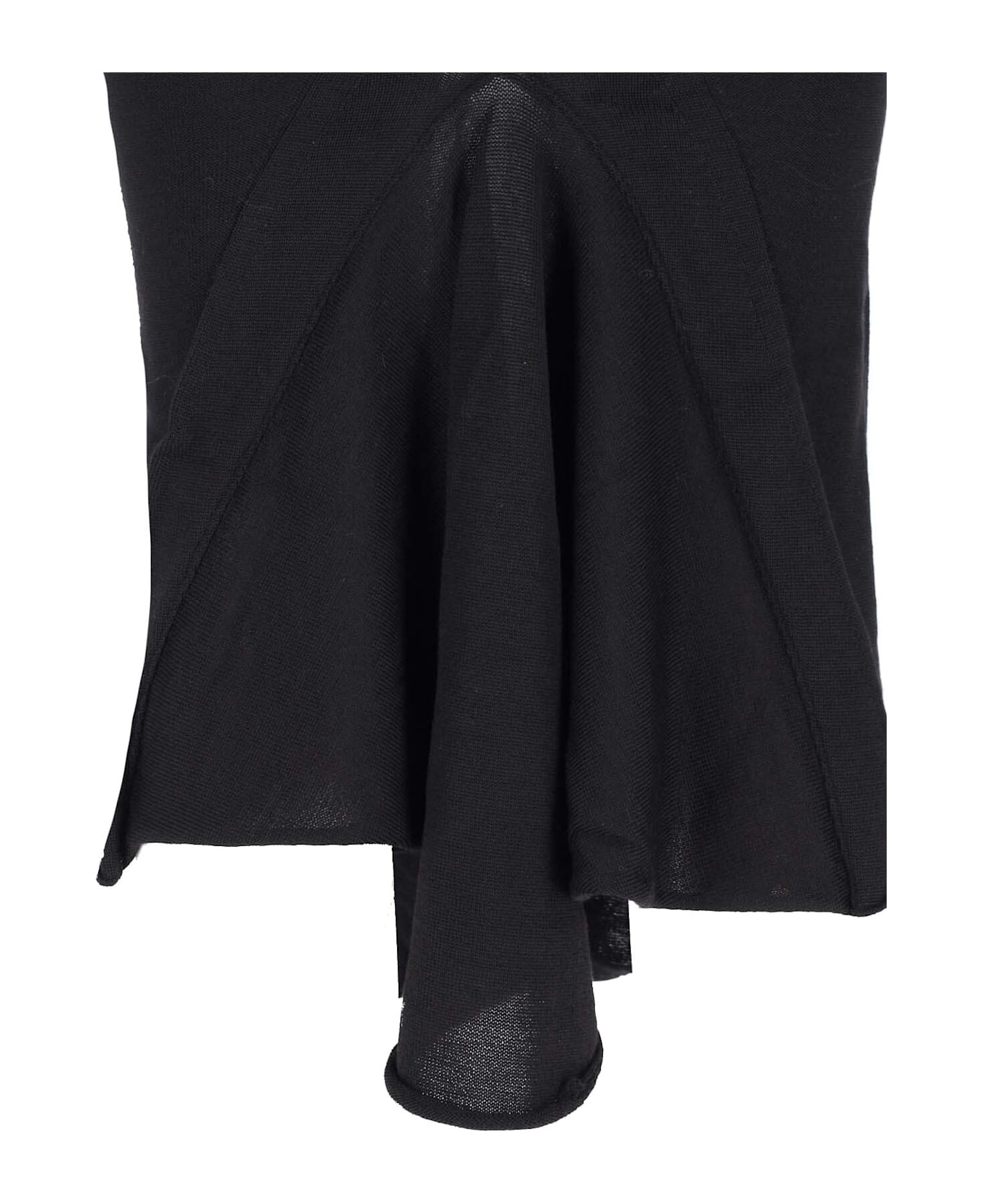 Asymmetrical Wool Midi Skirt - 4