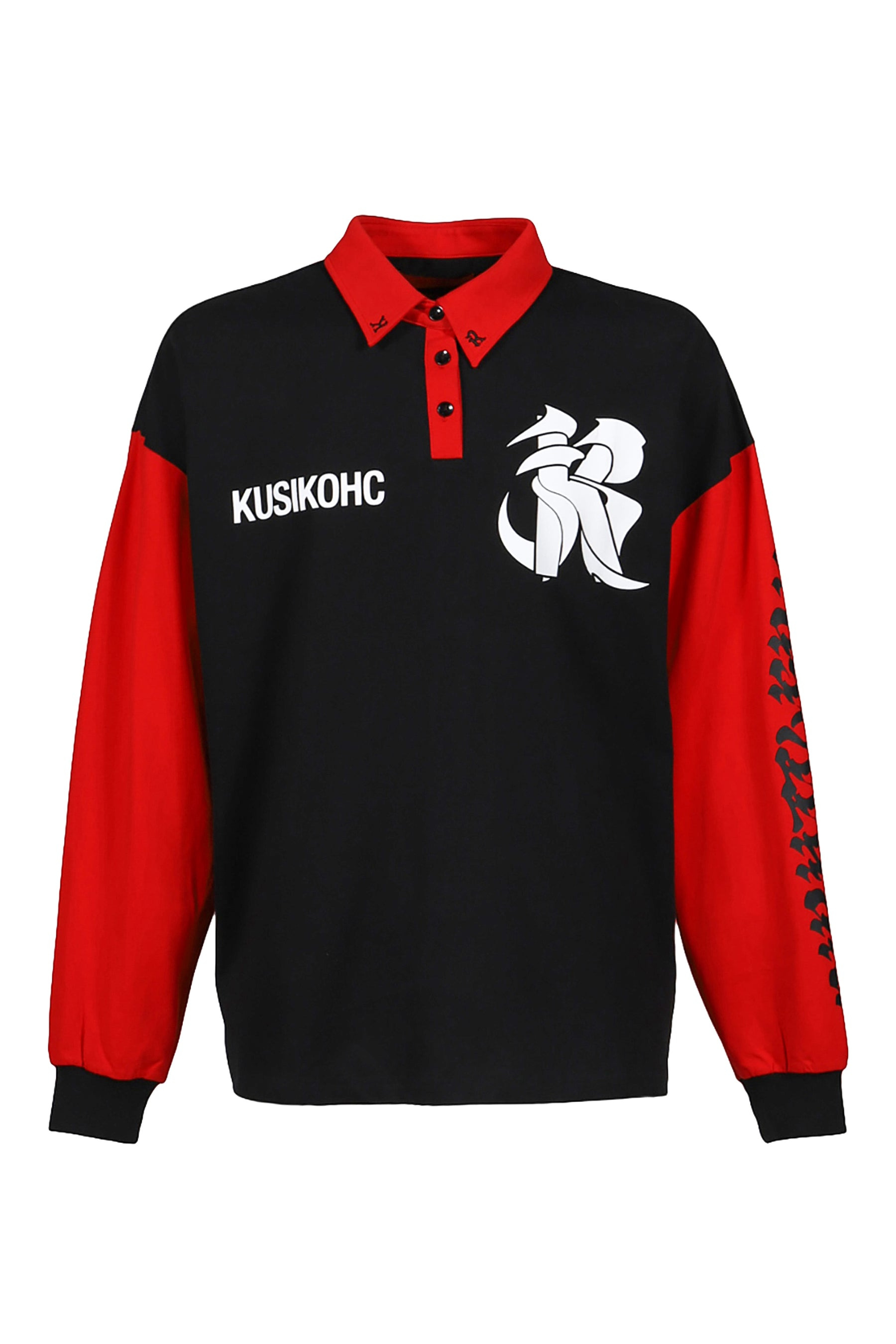 RUGBY LONGLSEEVE POLO / BLK - 5