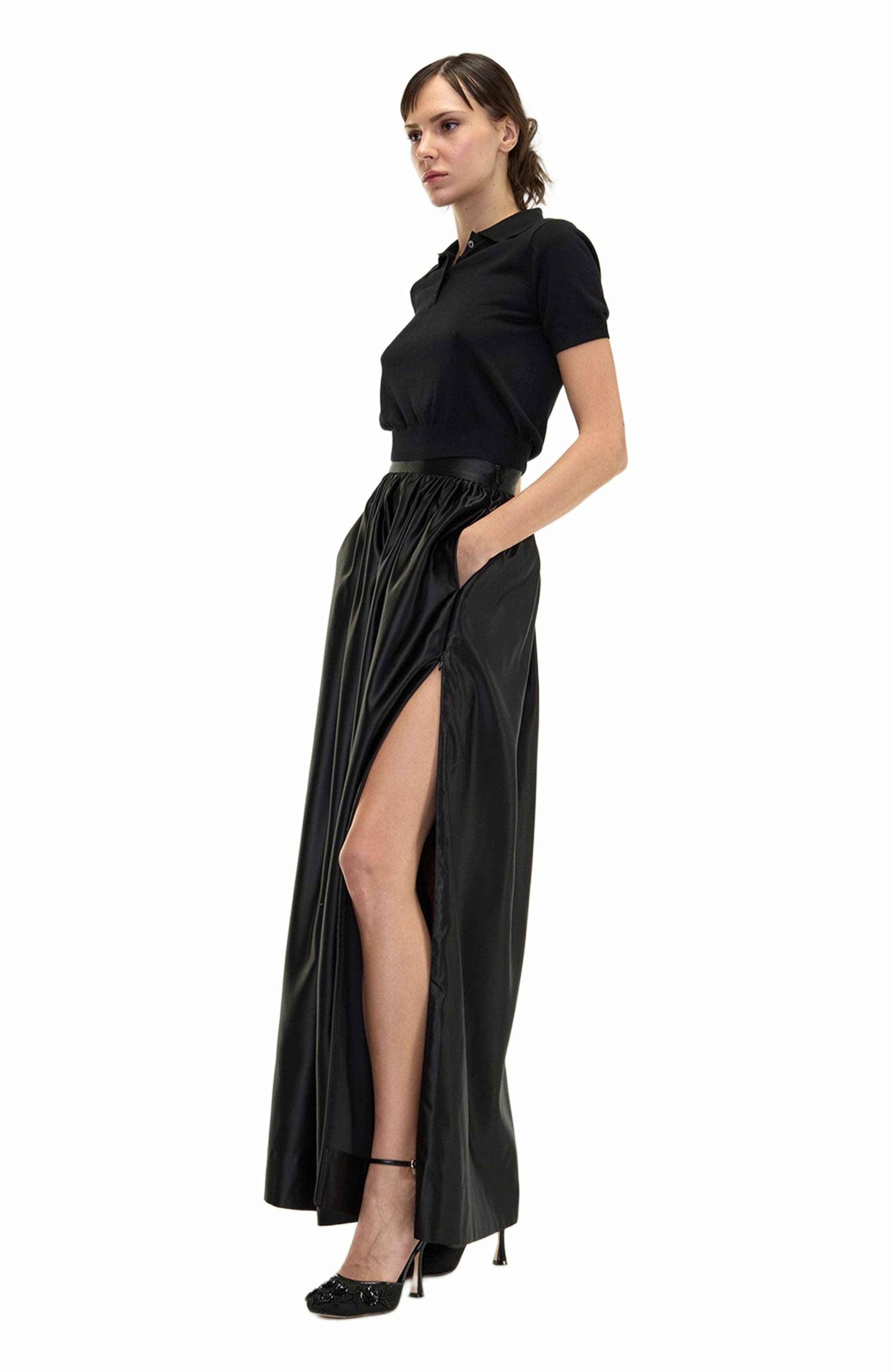 Cynthia Rowley Belle Maxi Skirt in Black at Nordstrom - 3