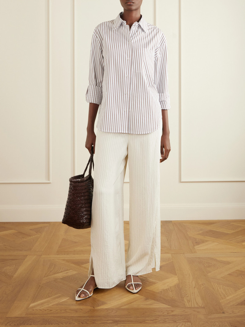 Theory Striped Woven Wide-leg Pants outlook