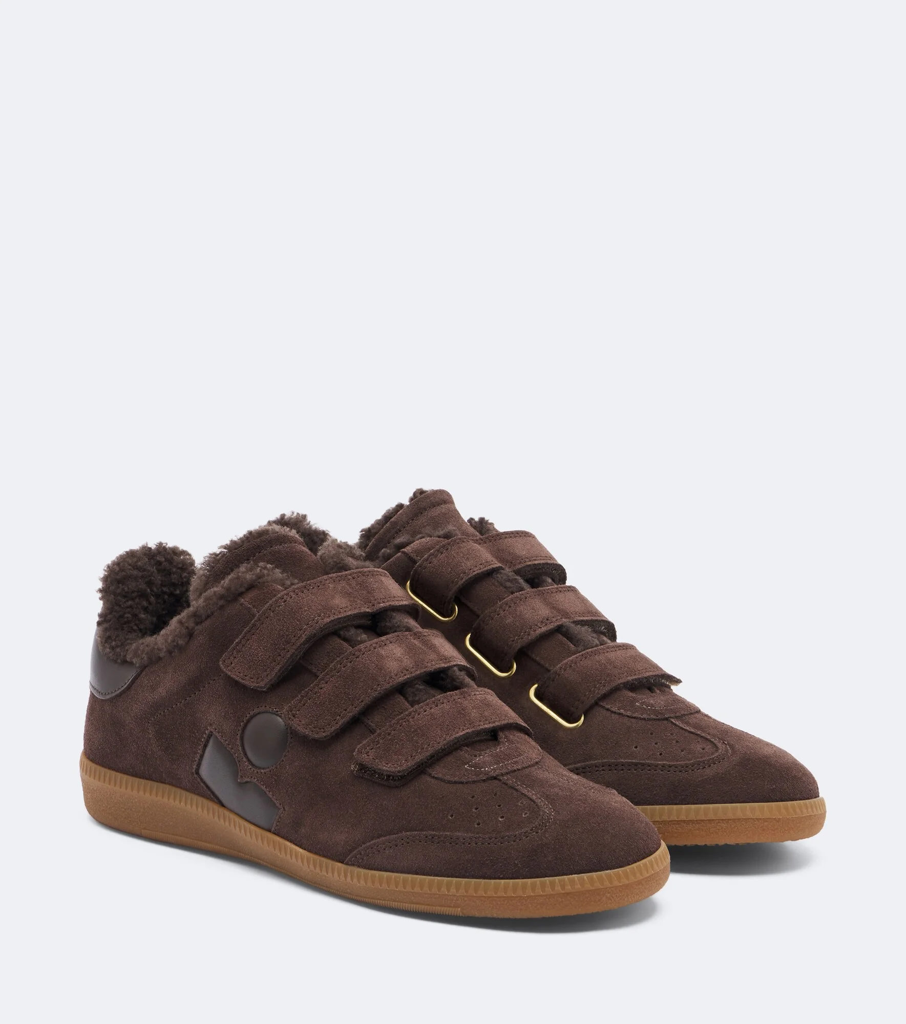Beth shearling-lined suede sneakers - 1