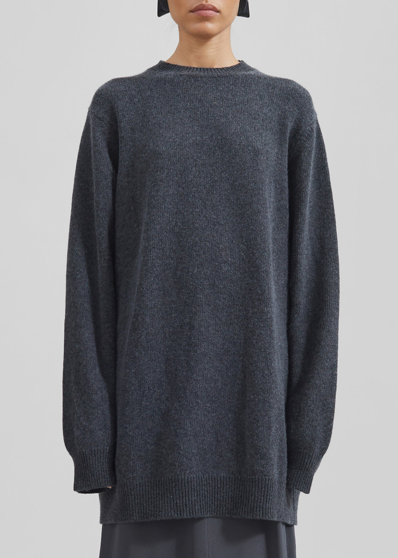 Maxime Knit Sweater Dress - Dark Grey Melange 3