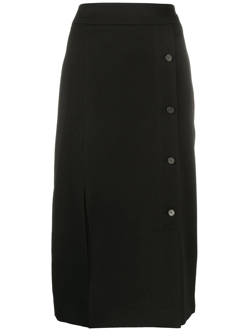 button-front pencil skirt - 1