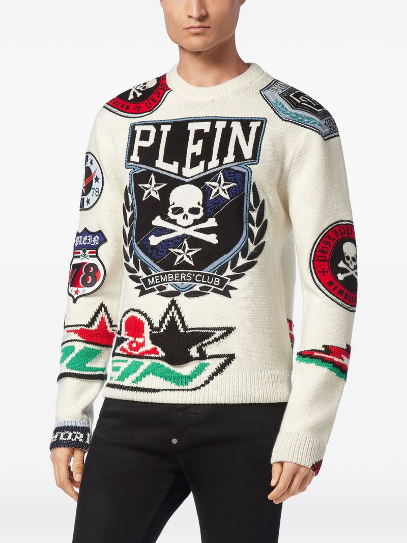 patches round-neck sweater 3