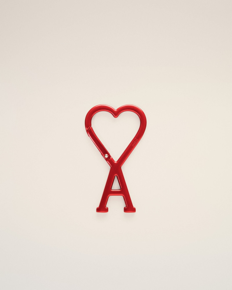 RED ALUMINIUM HOOK KEYRING WITH AMI DE COEUR 1