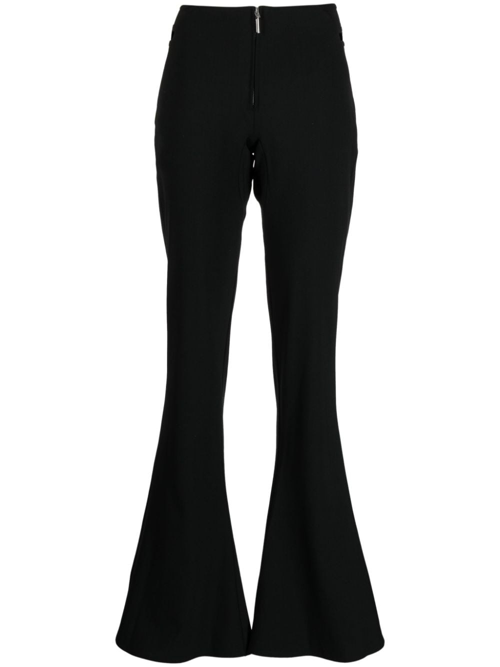 low-rise flared trousers - 1