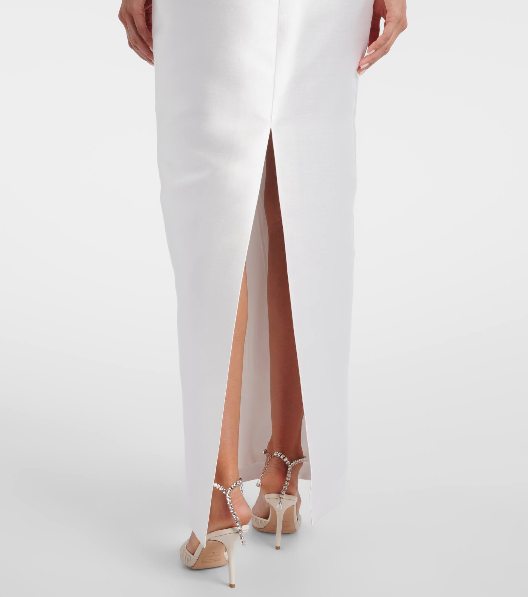 Bridal Davina asymmetric draped satin gown - 6