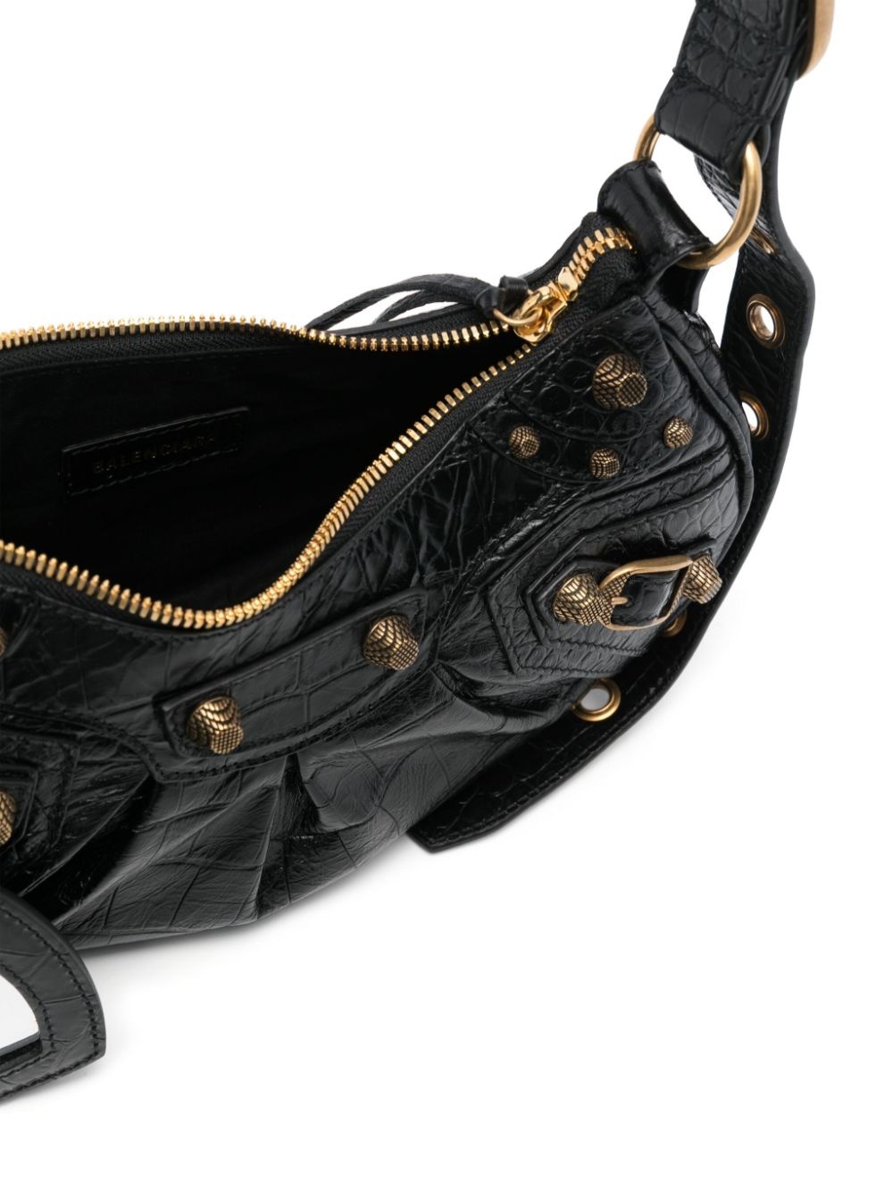 Le Cagole crocodile-embossed shoulder bag - 5