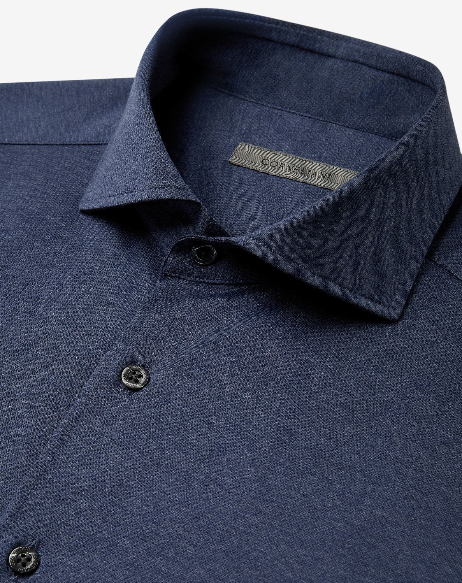 Avio blue jersey cotton shirt - 3