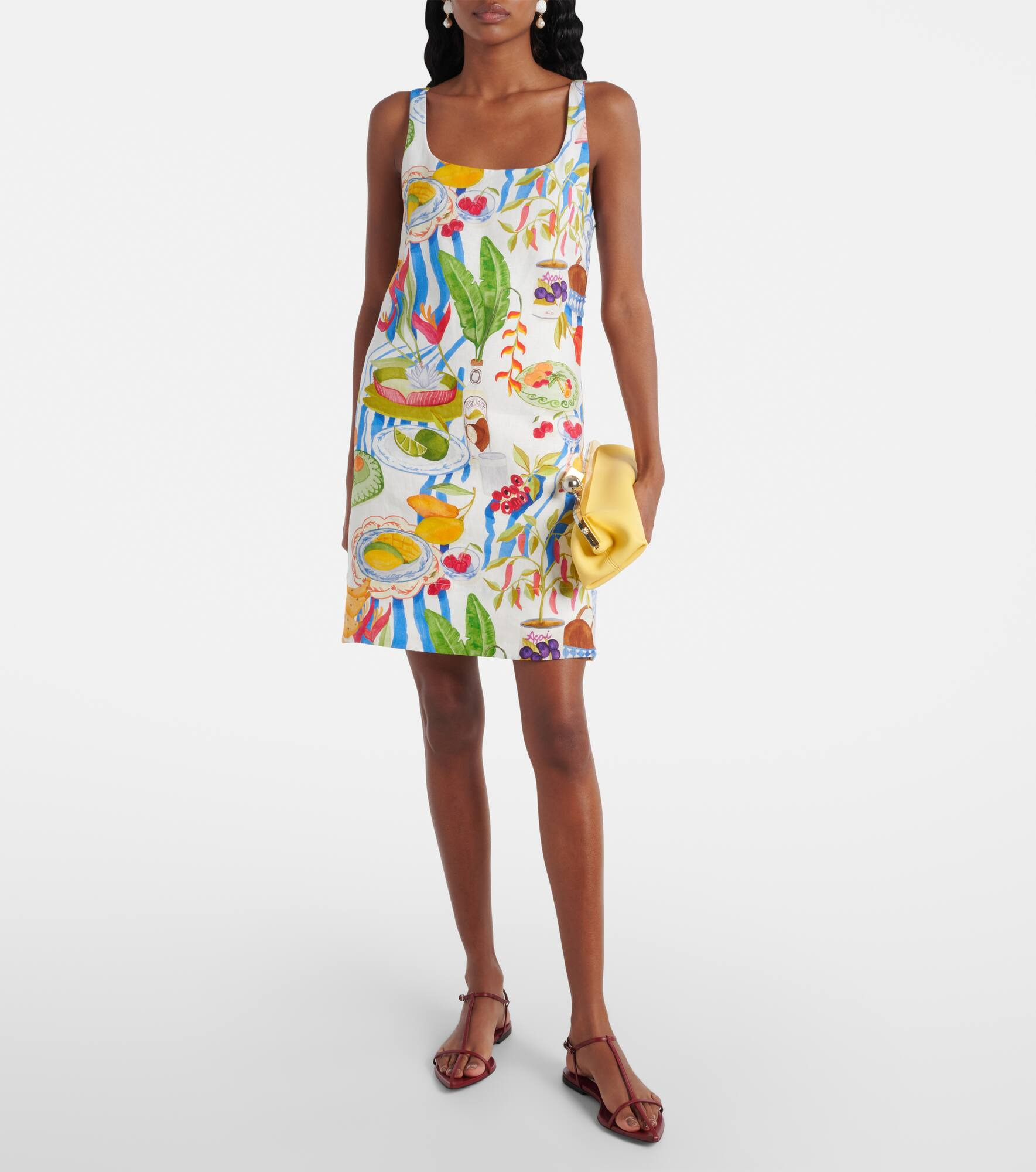 Printed linen minidress - 2