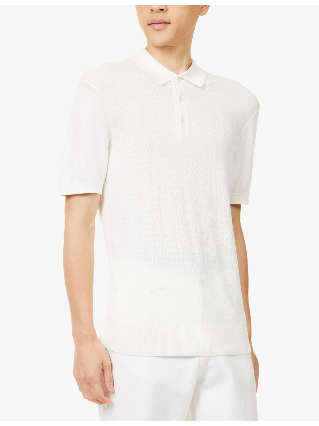 Burnham Semi-Sheer Silk-Blend Polo Shirt - 3