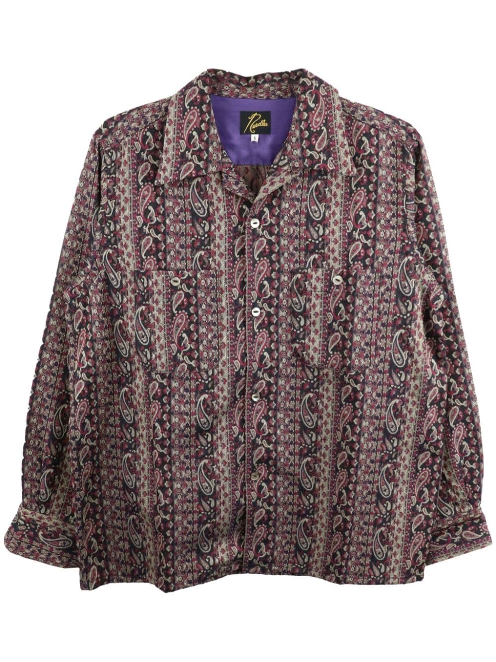 paisley-print long-sleeve shirt - 1
