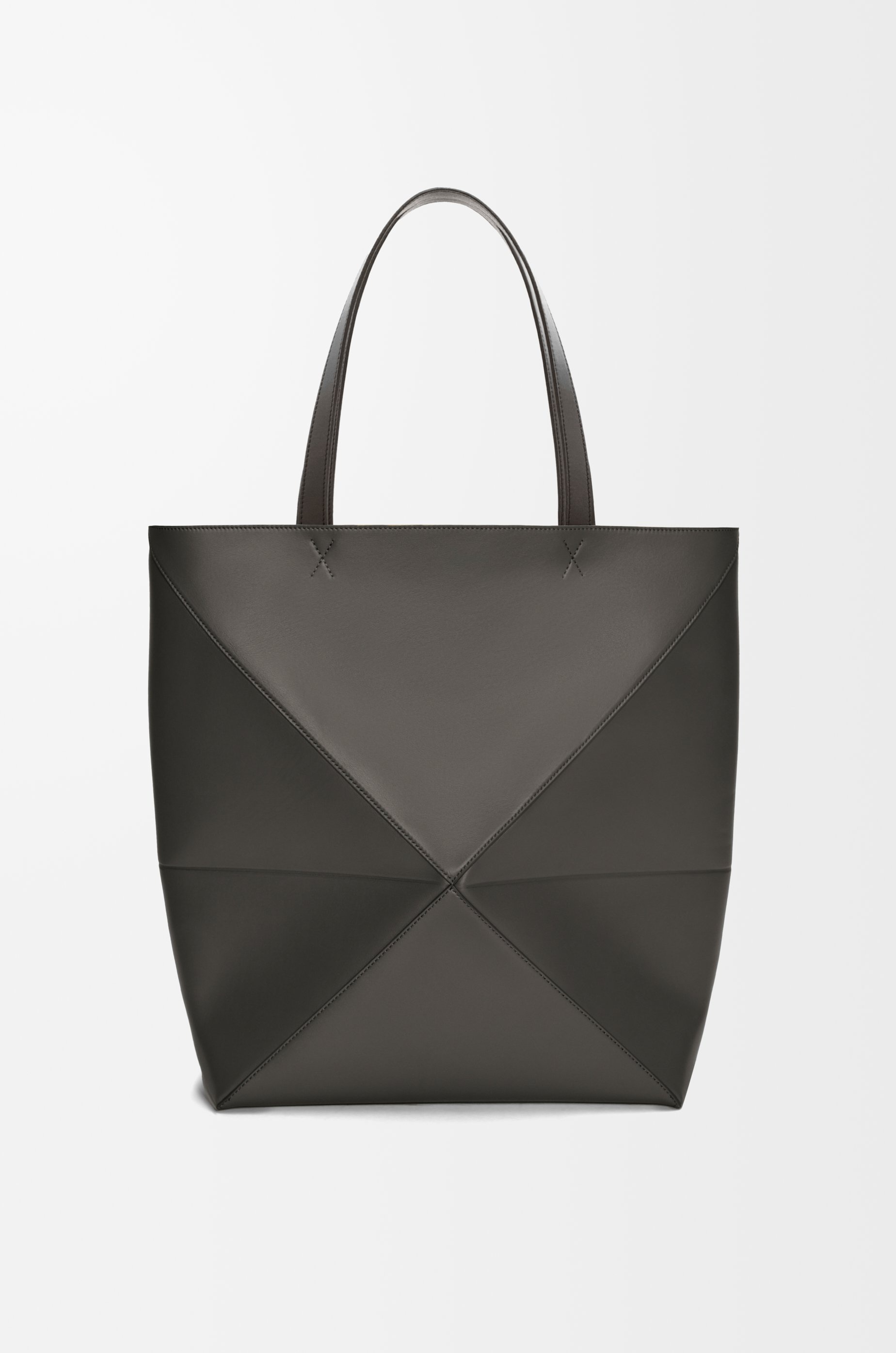 XL Puzzle Fold tote in shiny calfskin - 5