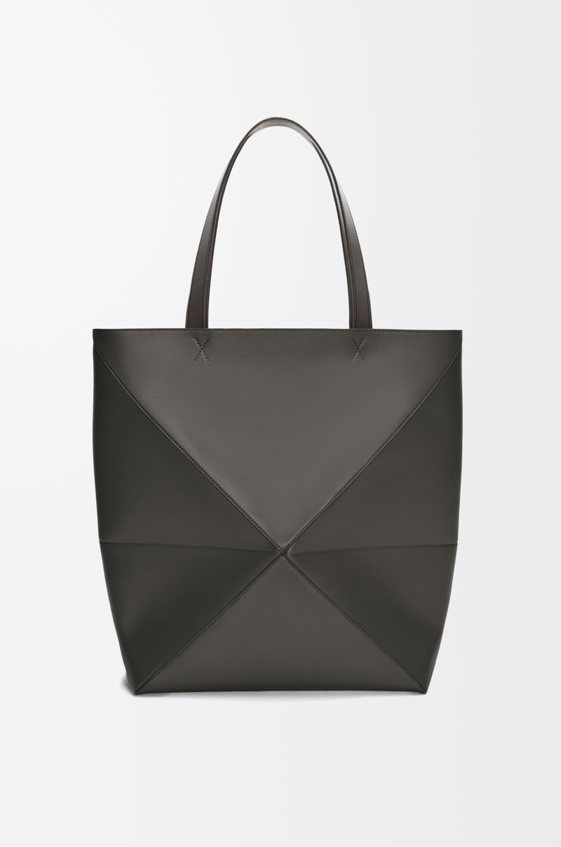 XL Puzzle Fold tote in shiny calfskin 7