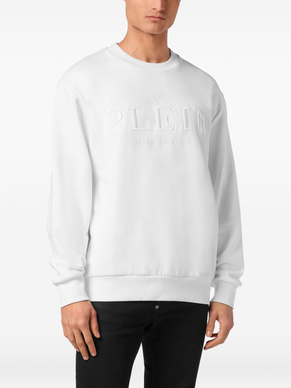 logo-embossed sweatshirt - 3
